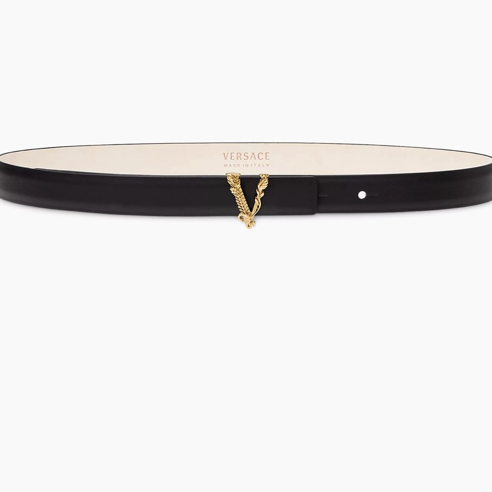 * Versace Virtus Leather Belt